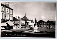 Westerham Kent England Postcard Wolfe's Statue of the Green c1950's RPPC Photo picture