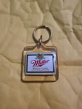 Vintage Miller High Life Acrylic Multicolored Keychain Double Sided picture