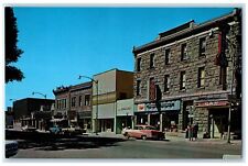 c1960's Street Scene On The Triangle Hotel Building Kemmerer Wyoming WY Postcard picture