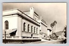 Pasadena CA-California RPPC, Civic Auditorium, Real Photo c1940 Vintage Postcard picture