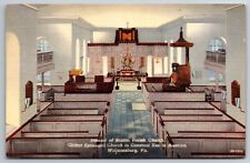 Vintage Postcard VA Williamsburg Interior Bruton Parish Church Linen ~11697 picture