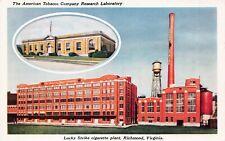 Richmond VA Virginia Lucky Strike Tobacco Factory Advertising Vtg Postcard D26 picture