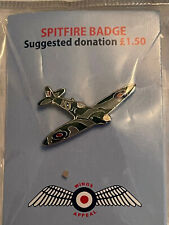 RAF Association Wings Appeal Enamel Spitfire Lapel Pin Badge 33mm Brand New picture