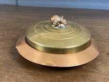 Chase USA Brass & Copper Streamline Covered Divided Relish Dish picture