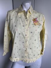 *VINTAGE* The Disney Store Women’s XS/S Yellow 3/4 Sleeve Shirt Winnie The Pooh picture