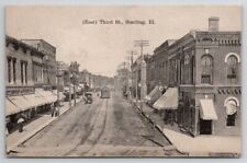 Sterling IL Illinois View On East Third Street 1908 Postcard W22 picture
