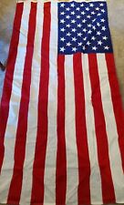 Vintage 5'x9.5' American Flag Military Memorial Highest Quality Sewn Embroidered picture