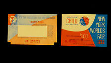 1964/1965 NYWF Set Of Tickets - 1 Child, & 1 Daily Pass  picture