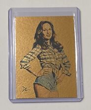 Daisy Duke Gold Plated Artist Signed Dukes Of Hazzard Catherine Bach Card 1/1 picture