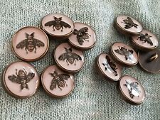 12 pieces Gucci  BUTTONS  ligth pink bees 14 mm 0,5 inch picture