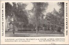 1909 Minneapolis Postcard THE MURRAY INSTITUTE Drug & Alcohol Treatment Center picture