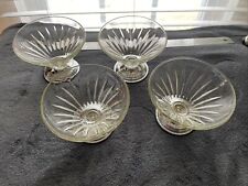 Vintage 1930-40’s Sherbet/Ice Cream Dish Crystal & Silver Plate  picture