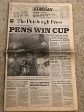 Pittsburgh Press Newspaper May 26 1991 Pittsburgh Penguins Mario Lemieux Champs picture