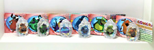 Vintage Yowies Original Clear Crystals Gem Ornaments + Papers Set of 6 1991 Comp picture