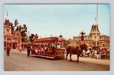 Postcard Disneyland The Main Street Trolley Horse Drawn Dobbin the Horse A-3 picture