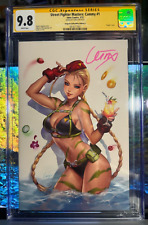 STREET FIGHTER MASTERS CAMMY 1 SIGNED LEIRIX SWIMSUIT PUREART VARIANT CGC SS 9.8 picture