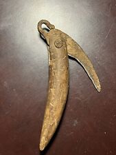 Antique Folding Knife , Late 1700s,  Hawkbill, Wooden Handle, Used. *z picture