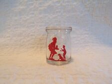Howard Johnson's Restaurant Red Pyro 1/2 Ounce Glass Advertising Creamer Jar picture