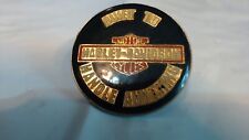 RARE ERROR VINTAGE HARLEY-DAVIDSON VEST PIN Built to Handle Anything  picture