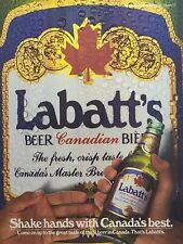 Labatt's Canadian Beer Canada's Best Ice Cold Vintage Print Ad 1986 **See Descr picture