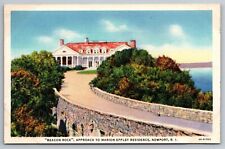 Beacon rock. Approach to Marion Eppley Residence. Newport, Rhode Island Postcard picture