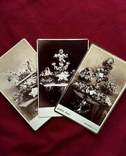 LOT OF 3 FUNERAL CABINET CARDS c1866-1880 picture