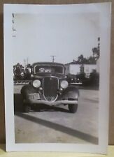 Front View 1930s Ford Car Parked Original 1941 Photo picture