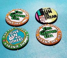 4 Vintage 1970’s-1980’s 7UP The Uncola SODA POP ADVERTISING pin back buttons 2