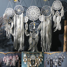 5 Pieces Handmade Boho White Dream Catcher Girl's Gift Nursery Wall Hanging picture