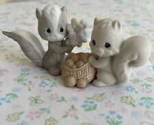 Precious Moments Vintage 1990 Members Only Skunk/Squirrel Figurines Collectible picture