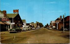 CD-312 WI Three Lakes Main Street Chevrolet Marshall Wells Hardware Chr Postcard picture