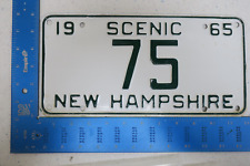 1965 65 NEW HAMPSHIRE NH LICENSE PLATE #75 LOW NUMBER TWO 2 DIGIT TAG picture