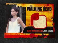 2011 Cryptozoic Walking Dead Wardrobe Sarah Callies Lori Grimes M2 Patch Card AA picture