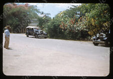 sl64 Original Slide 1950's Red Kodachorme Jamaica ?  vintage cars 870a picture