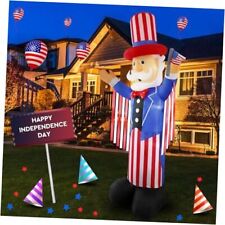 InfleasJoiy 4th of July 8ft Independence Day Uncle Sam with Built-in LED  picture