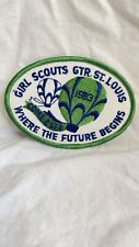 Girl Scouts of Greater St Louis Patch 1983 Come And See Hot Air Balloon picture