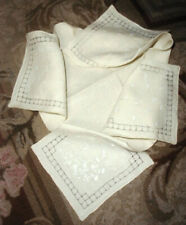 Vintage MARGHAB Linen Bread Basket Liner Yellow & White Spring Floral Bouquet picture