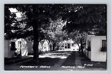 Munising MI-Michigan, RPPC Peterson's Cabins, Real Photo Vintage Postcard picture