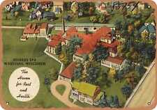 Metal Sign - Wisconsin Postcard - Behrens Spa, Waukesha, Wisconsin, the haven f picture