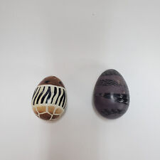2 African Soap Stone Decorative Eggs picture