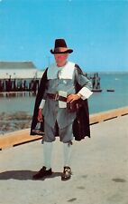 Cape Cod Provincetown Massachusetts Town Crier Harbor Pilgrim Vtg Postcard C20 picture