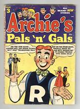 Archie's Pals 'n' Gals #3 GD- 1.8 1955 picture