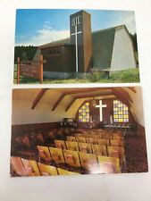 Platte Canyon Community Church Lot of 2 Postcards Bailey Colorado Inside Outside picture