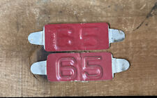 Pair of Vintage 1965 65 Maine ME License Plate Year Date Tags Tabs picture