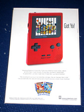 Pokemon Red Blue Nintendo Gameboy Color Original Vintage Print Ad picture
