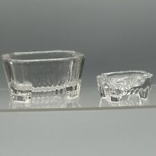 Antique 1880 Central Glass Octagon Master And Individual Salt Cellars HJ 412 (2) picture