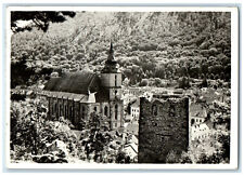 c1940's Buildings Trees Hill Friendly Greetings from Romania Postcard picture