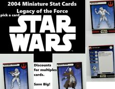 2004 Star Wars Miniatures Stat Cards (only) Legacy of the Force picture