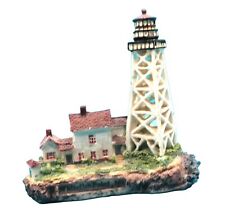 Vintage Whitefish Point Michigan Harbour Lights Lighthouse Ceramic Hand Painted picture
