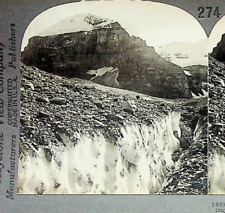 Victoria Glacier British Columbia Canada Photograph Keystone Stereoview Card picture